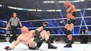 Goldberg Beats Lesnar
